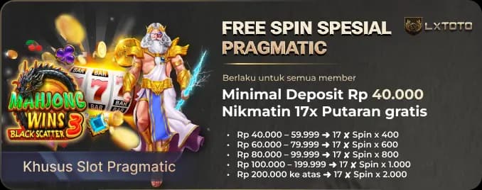 FREE SPIN 17β SPESIAL PRAGMATIC